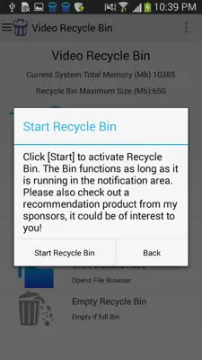 Video Recycle Bin android App screenshot 6